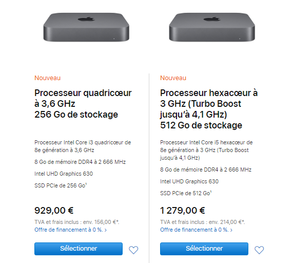 mac mini prix