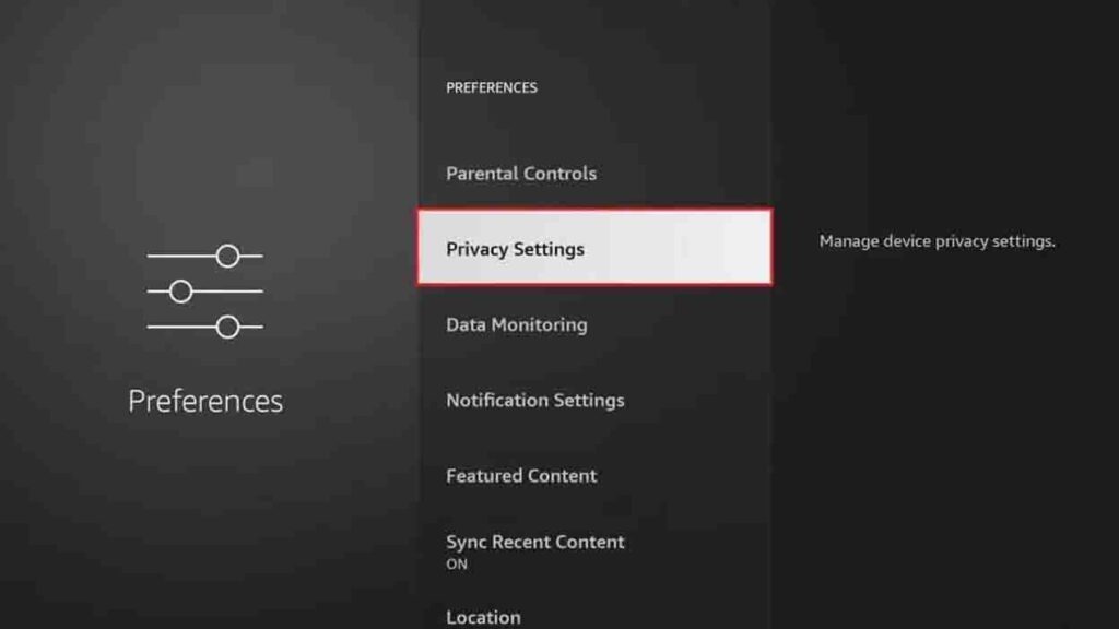 Firestick Privacy Settings