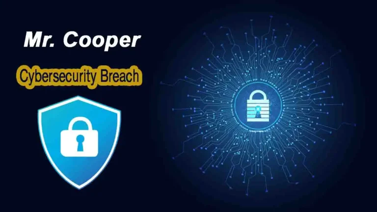 Illustration of a glowing broken padlock with binary code, symbolizing the Mr. Cooper cybersecurity breach.